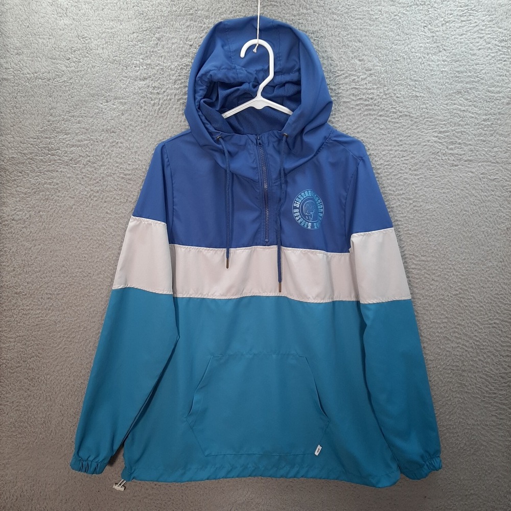 Sisstrevolution Jacket Womens Large Blue Pacific Paradise Windbreaker Surfer